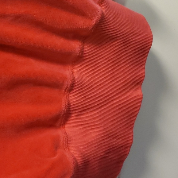 Vintage Juicy Couture Large Red Pink Cotton Velour Full Zip Hoodie Sweatshirt - Picture 13 of 16